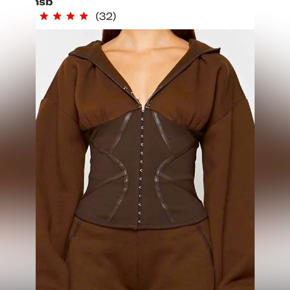 Maniere De Voir Jackets & Blazers - Maniere de voir corset hoodie size 4